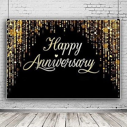 Happy Anniversary Backdrop Party Decorations by IIILUYOT