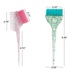 Hair Dye Brushes and Combs Set, 6pcs Multicolor Glitter Hair Tint Tools Kit for Home DIY Coloring and Salon Use