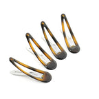 Dofash Epoxy Snap Hair Clips Metal Grips 5cm/2in Tortoise Accessories 12Pcs (Epoxy Tortie)