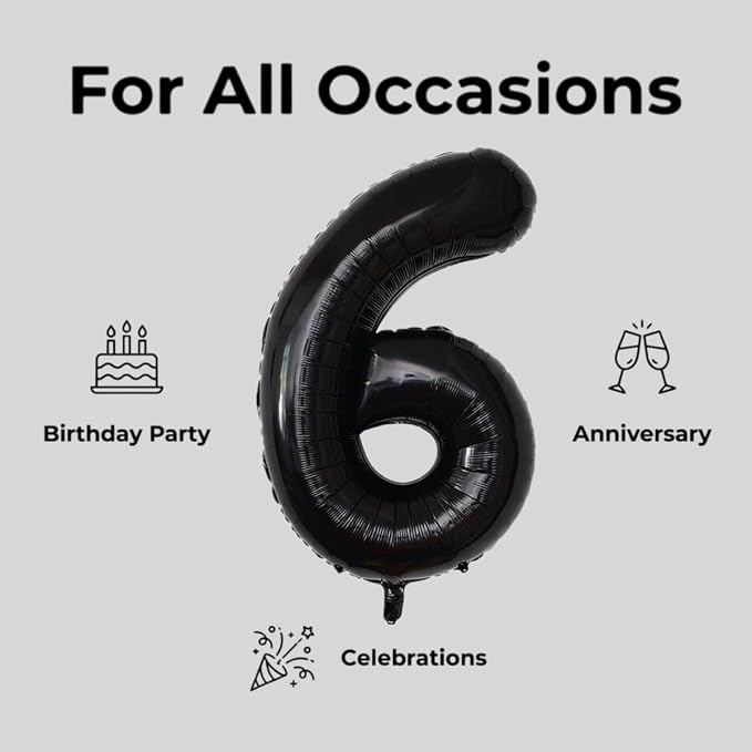 YPSelected 32 Inch Large Foil Helium Number Balloon Birthday Wedding Party 0-9 - Image 4