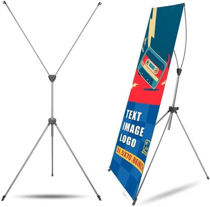 X Banenr Stand, Adjustable Fit Banner 23 x 63 to 32 x 78 Inch, X Banner Holder by EKSPRINT