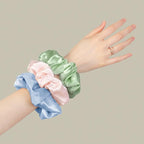 LILYSILK Silk Hair Scrunchies/Ties for Frizz & Breakage Prevention, 100% Mulberry, No Damage, Elastic ponytail Holders, 1Pc, Sky Blue
