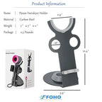 Foho Hair Dryer Holder for Dyson Supersonic, Magnetic Stand with Power Plug Cable Organizer, Bathroom Organizer Supersonic Dryer, Diffuser and Nozzles