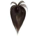 Anemone No Clips Human Hair Topper Piece Fringe Bangs for Women Wrap-Around Magic Paste with Invisible Lace for Natural Hair Loss Coverage (Dark Brown Lace French Bangs)