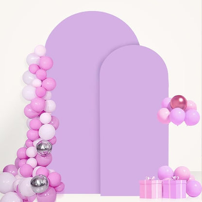 FANPROMS Arch Backdrop Cover Set of 2 Lavender 6FT 7.2FT Wedding Arch Cover - Image 5