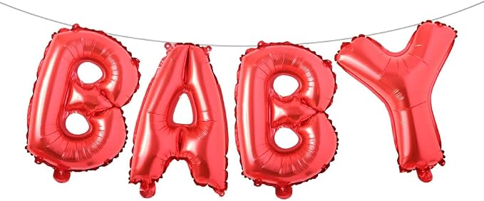 16 Inch Baby Letter Balloons Multicolor Foil Balloons BABY Balloons, Baby Shower by RUIANSI
