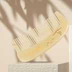 TAN MUJIANG Hair Comb for Women Sheep Horn Pocket-size Antistatic Scalp Massage 1pc