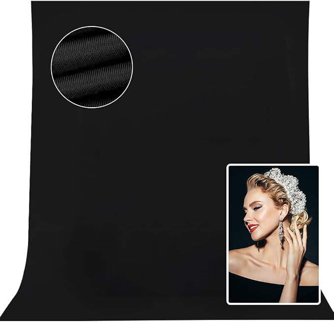 CPLIRIS 10x8ft Black Backdrop Background by CPLIRIS