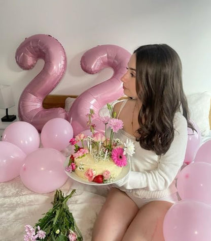 Pearl Pink Number 2 Balloon 40 inch, Balloon numbers party supplies, deco photo - Image 9