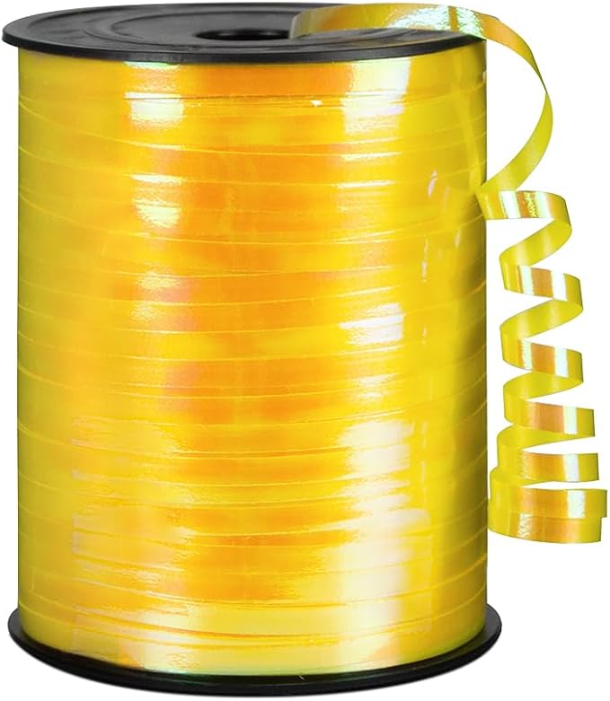 Yellow Gradient Curling Ribbon, 1/5" Wide x 500 Yards Christmas Curling Ribbons by KMERLIFE