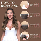 GOO GOO Tape in Hair Extensions Human Hair, 4/26/4 Balayage Chocolate Brown to Honey Blonde, 20inch 100g 40pcs, Skin Weft Seamless Invisible, Silky Straight with Thick Ends, Remy Human Hair