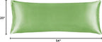 BEDELITE Satin Body Pillow Cover, Super Soft and Cooling Body Pillow Pillowcase for Hair and Skin, Breathable Silky Full Long Pillowcase Cover(20"x54", Sage Green)