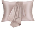 Silk Pillowcase for Hair and Skin 2 Pack 100% Mulberry Silk Bed Pillowcase Hypoallergenic Soft Breathable Both Sides Silk Pillow Case with Hidden Zipper, Pillow Cases (Queen, ApricotGray)