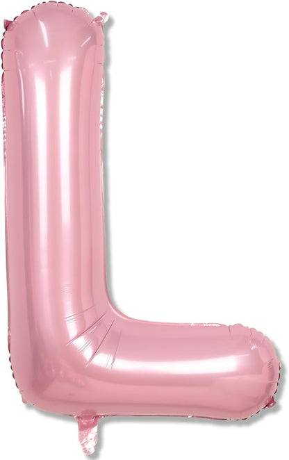 40 Inch Giant Pastel Pink Letter Balloon, Alphabet L Foil Balloons Light Pink by Lingqiang