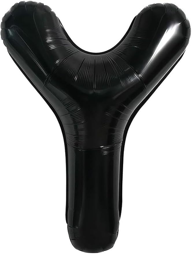 40 Inch Black Letter Y Foil Balloon, Large Jumbo Mylar Helium Alphabet Balloon - Image 2