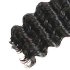 32 Inch Human Hair Bundles Natural Black Deep Wave Bundles Brazilian Virgin Remy Hair Extensions Niegmeag Double Weft Color 1B Deep Wave Bundle Hair Weave 100g