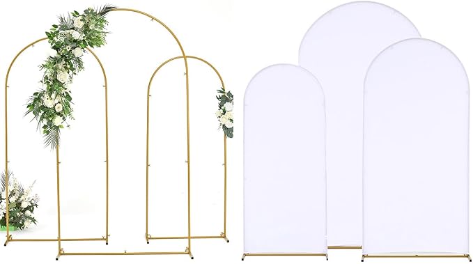 Vincidern Wedding Arch Backdrop Stand and Cover Set of 6, Baby Showers by Vincidern