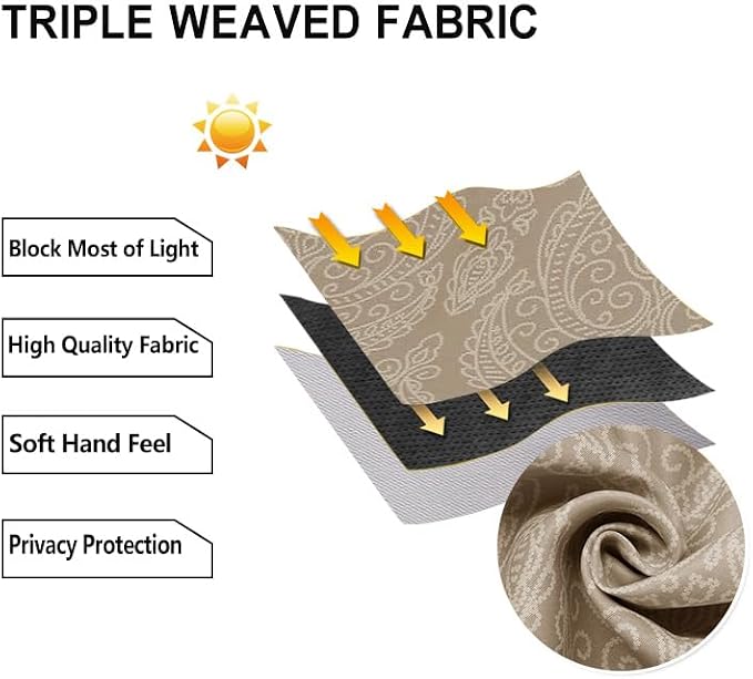 DWCN Ombre Blackout Curtains for Living Room - Image 5