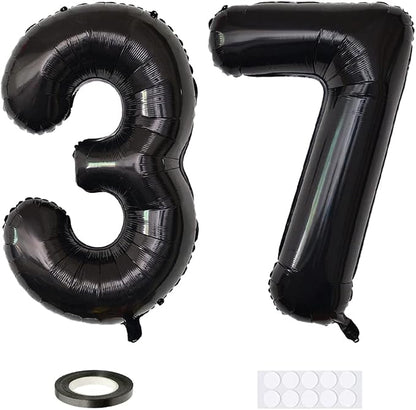 Xihuimay Number 37 Balloons 40 inch Digital Balloon Alphabet Birthday Digit by Xihuimay