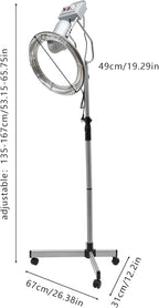 Hair Steamer Professional Hair Salon Steamer,Stand Hair Dryer, Orbiting Rotating Hairs Processor with Wheels,3 in 1 Orbiting HairDryer,HairDryer Accelerator, Perm Styling