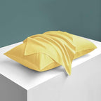 NTBAY Zippered Satin Pillow Cases for Hair and Skin, Luxury Queen Hidden Zipper Pillowcases Set of 2, 20x30 Inches, Yellow