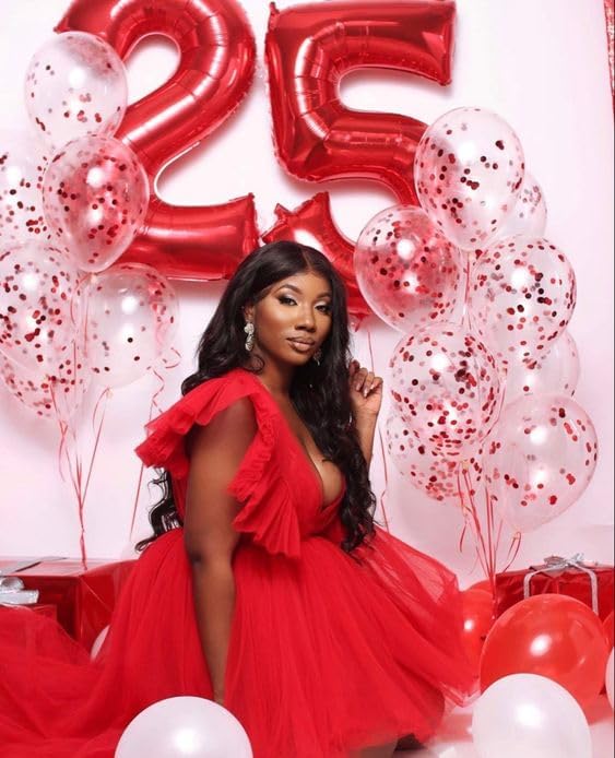 Red Number 5 Balloon 40 Inch, 5th Birthday Party Decorations Men Women | Foil - Image 8
