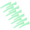 12 Pcs Light Green Hair Clips for Styling Sectioning, YISSION 3.1 Inch Matte Alligator Hair Clips Hair Barrettes No Crease Duck Billed Hair Clip, Hair Styling Accessories for Women Girls