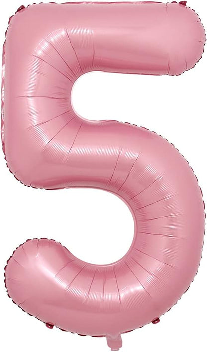 16 Inch Pink Foil Number Balloons Digital Globos Birthday Wedding Party by RUIANSI