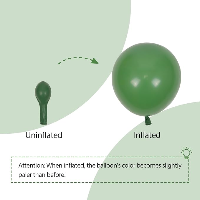 Awenztech 122pcs Pastel Sage Green Latex Balloons in 18 12 10 5 inches | Wedding - Image 4