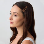 25 Pieces 2.8 Inch Large Snap Hair Clips No Slip Metal Clips Hair Barrettes for Women Hair Pins Hair Accessories Salon Supplies (Brown)