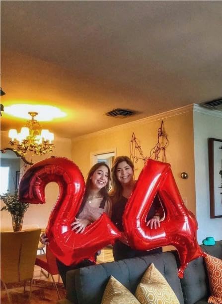Red Number 4 Balloon 40 inch, Balloon numbers party supplies, deco photo shoot - Image 8