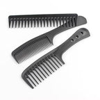 3 PCS Carbon Fiber Anti Static Comb, Heat Resistant Comb-Fine and Wide Tooth Hair Comb for Men and Women, Professional for Hair Stylist