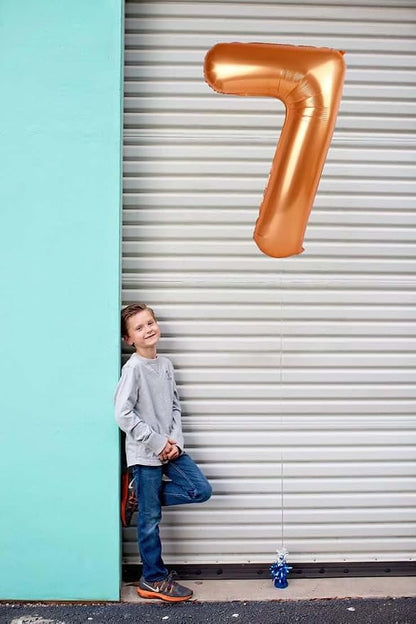 Orange Number 7 Balloon 40 Inch, 7th Birthday Party Decorations Men Women | - Image 8