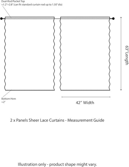 FINECITY Blush Pink Lace Curtains - Image 2