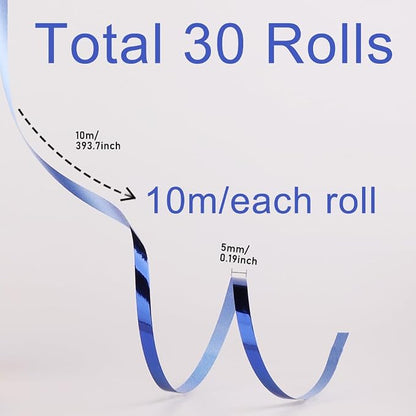 30 Rolls Glossy Metallic Curling Ribbons - Image 2