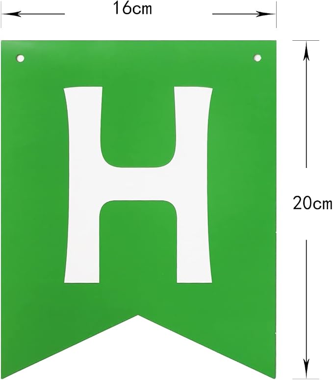 Letjolt Green Happy Birthday Banner Green Garland 13pcs | Theme Birthday Party - Image 5