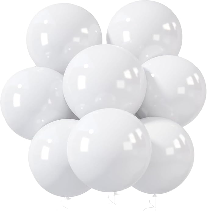 LovesTown 18 Inch White Large Balloons, Wedding Baby Shower Anniversary by Lovestown