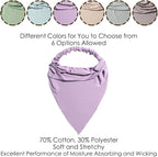 6 Pack Hair Scarf Headband for Women Elastic Bandana Head Scarf Large Boho Triangle Kerchief with Clips Non Slip Scarves