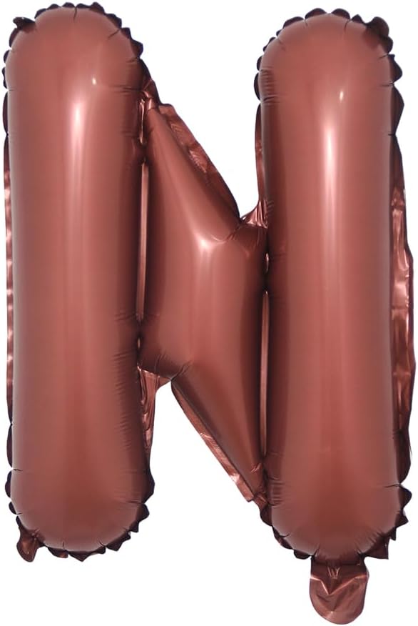 Chocolate Color Letter Number Foil balloons 1pc 16inch Alphabet Digital by RUIANSI
