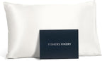 Fishers Finery 19mm 100% Pure Mulberry Silk Pillowcase, Quality Tested (White, Q)