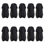 Black Waterproof Hair Salon Cape Professional Barber Cape with Metal Snap Closure Hair Cutting Cape (Black-10 Pack)