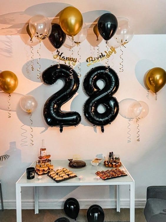 Black Number 18 Balloon 40 Inch - Image 3