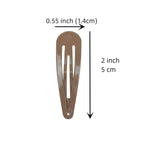 40 Pcs 2 Inch colorful Metal Snap Hair Clips No Slip Hair Barrettes For Women Hair Accessories(Brown)