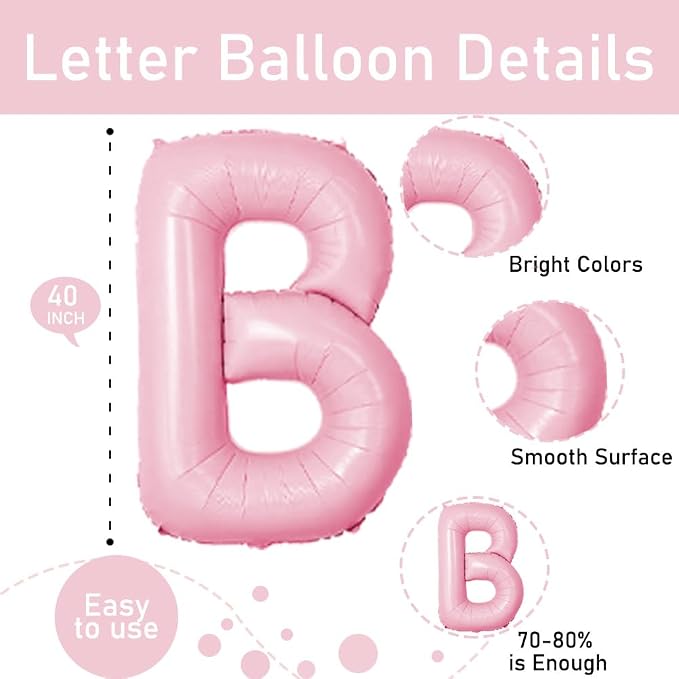 Pink Bride Balloons Wedding Balloon 40 Inch Bride To Be Letter Balloons - Image 3