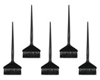 DS. DISTINCTIVE STYLE Hair Dye Applicator Brushes 5 Pieces Long Handle Soft Bristles Hair Coloring Kit Salon Bleach Tinting DIY Tool (Black)