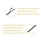 YINGFENG 220 Count Mini Wavy 1.38 Inch bobby pins black with Storage Box, Suitable for All Hair Types, Hair Clips for Kids, Girls and Women