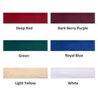 TERSE Women's Non Slip Elastic Sweat Headbands, Soft Fabric Hair Bands, 6 Count (Pack of 6), 2.25 inches Wide, Sports Headbands, Female, Adult