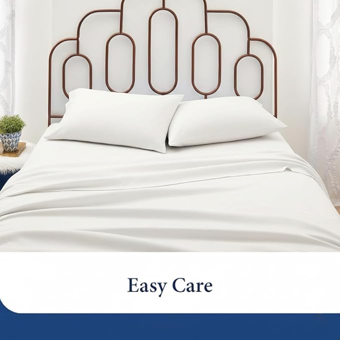 SKY BEDDINGS King Pillowcase Set of 2 - Soft Brushed Microfiber Pillow Cases with Envelope Clouser - Wrinkle-Free, Fade-Resistant Pillow Covers - 20 x 40 Inches, White