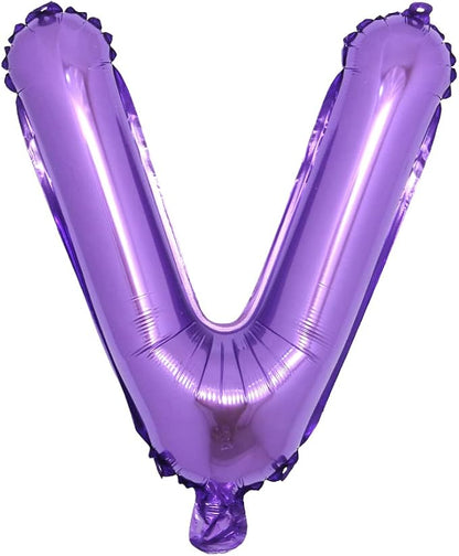 16 inch Purple Alphabet Letter and Number Balloons Set Package, Aluminum by RUIANSI