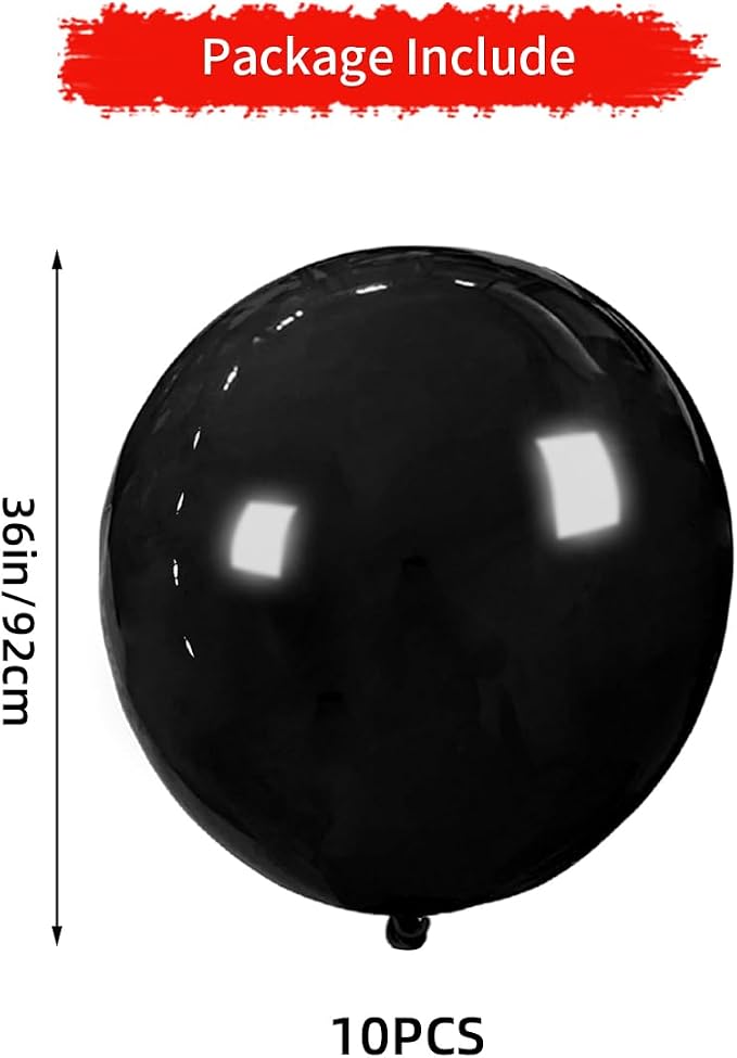 36 Inch Black Balloons - Image 4